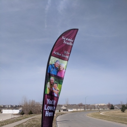 camping 4.5m Feather Banner Flag ideal for festivals advertising
